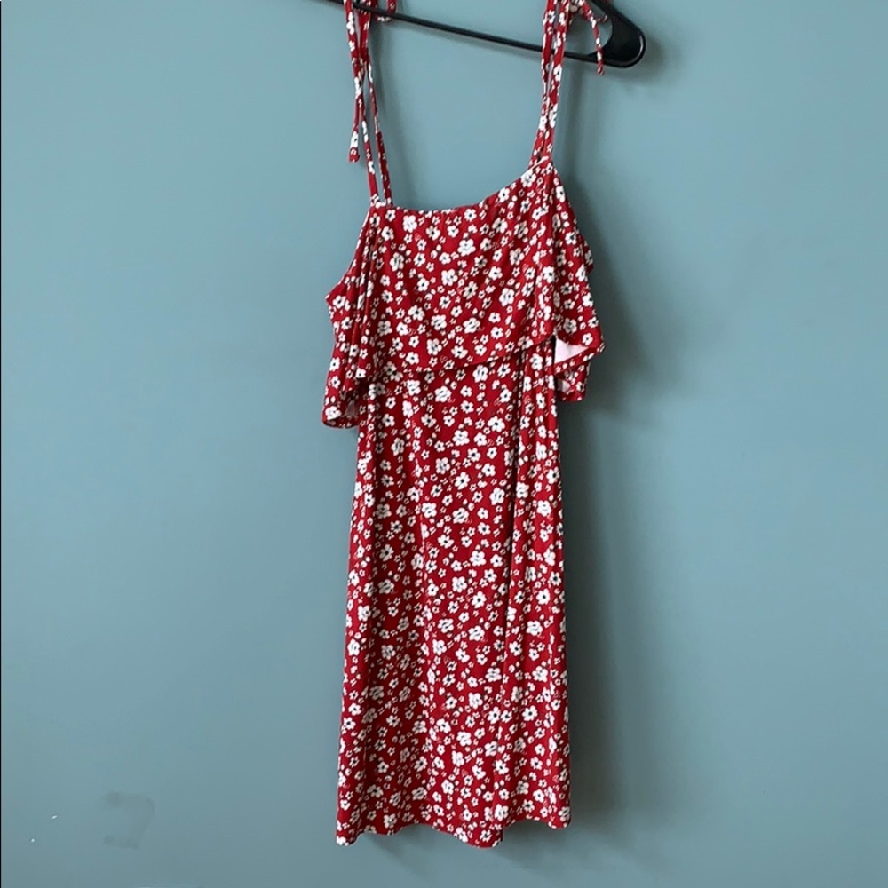 Cute floral red dress